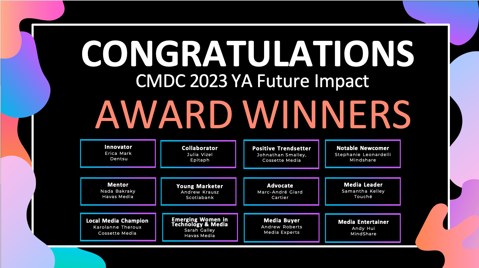 CMDC (Canadian Media Director's Council) YA Future Impact Awards
